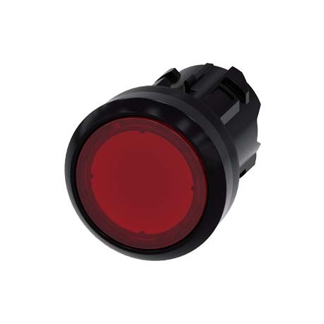 3SU1001-0AB20-0AA0 SIEMENS Illuminated pushbutton, 22 mm, round, plastic, red, pushbutton, flat momentary co..