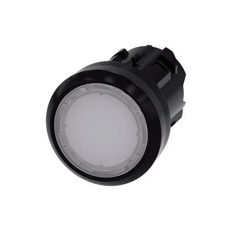 3SU1001-0AB60-0AA0 SIEMENS Illuminated pushbutton, 22 mm, round, plastic, white, pushbutton, flat momentary ..