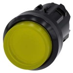 3SU1001-0BB30-0AA0 SIEMENS pulsante luminoso, 22 mm, rotondo, in plastica, giallo, bottone, sporgente ad imp..