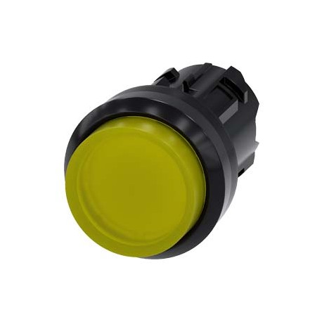 3SU1001-0BB30-0AA0 SIEMENS pulsador luminoso, 22 mm, redondo, plástico, amarillo, botón, alta contacto momen..