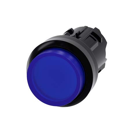 3SU1001-0BB50-0AA0 SIEMENS Illuminated pushbutton, 22 mm, round, plastic, blue, pushbutton, raised momentary..