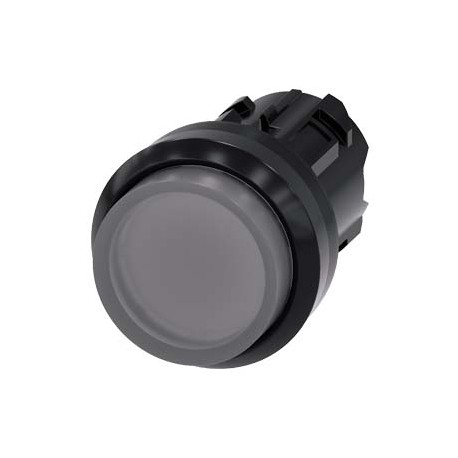 3SU1001-0BB70-0AA0 SIEMENS Illuminated pushbutton, 22 mm, round, plastic, clear, pushbutton, raised momentar..