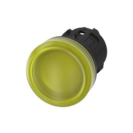 3SU1001-6AA30-0AA0 SIEMENS Indicator lights, 22 mm, round, plastic, yellow, lens, smooth