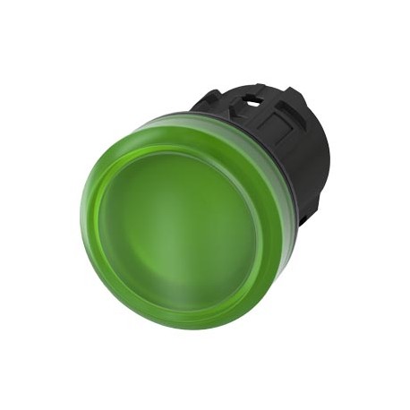 3SU1001-6AA40-0AA0 SIEMENS Indicator lights, 22 mm, round, plastic, green, lens, smooth
