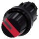 3SU1002-2AF20-0AA0 SIEMENS Selector switch, illuminable, 22 mm, round, plastic, red, Rotary knob, 2 switch p..
