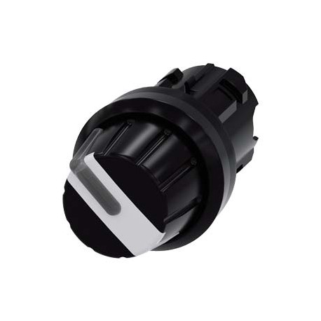 3SU1002-2AF60-0AA0 SIEMENS Selector switch, illuminable, 22 mm, round, plastic, white, Rotary knob, 2 switch..