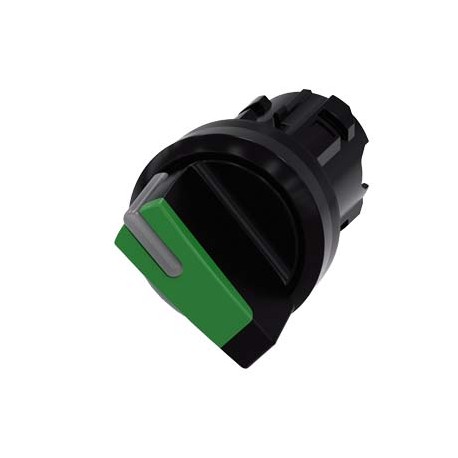 3SU1002-2BC40-0AA0 SIEMENS selector, iluminable, 22 mm, redondo, plástico, verde, selector, corto, 2 posicio..