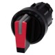 3SU1002-2BL20-0AA0 SIEMENS Selector switch, illuminable, 22 mm, round, plastic, red, selector switch, short,..