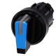3SU1002-2BL50-0AA0 SIEMENS Selector switch, illuminable, 22 mm, round, plastic, blue, selector switch, short..
