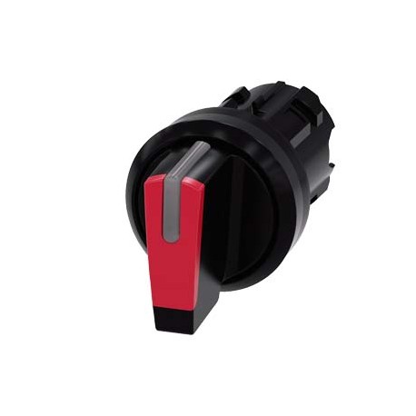 3SU1002-2BN20-0AA0 SIEMENS Selector switch, illuminable, 22 mm, round, plastic, red, selector switch, short,..