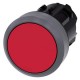 3SU1030-0AA20-0AA0 SIEMENS Pushbutton, 22 mm, round, plastic with metal front ring, red, pushbutton, flat, l..