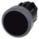 3SU1030-0AA10-0AA0 SIEMENS Pushbutton, 22 mm, round, plastic with metal front ring, black, pushbutton, flat,..