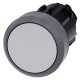 3SU1030-0AB80-0AA0 SIEMENS Pushbutton, 22 mm, round, plastic with metal front ring, gray, pushbutton, flat m..