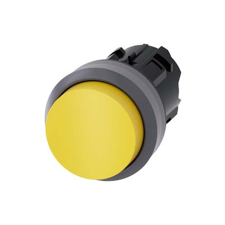 3SU1030-0BB30-0AA0 SIEMENS Pushbutton, 22 mm, round, plastic with metal front ring, yellow, pushbutton, rais..