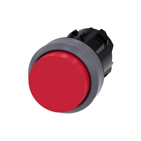 3SU1030-0BB20-0AA0 SIEMENS Pushbutton, 22 mm, round, plastic with metal front ring, red, pushbutton, raised ..