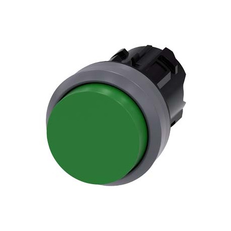 3SU1030-0BB40-0AA0 SIEMENS Pushbutton, 22 mm, round, plastic with metal front ring, green, pushbutton, raise..