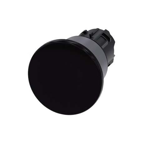 3SU1030-1BA10-0AA0 SIEMENS Mushroom pushbutton, 22 mm, round, plastic with metal front ring, black, 40 mm, l..