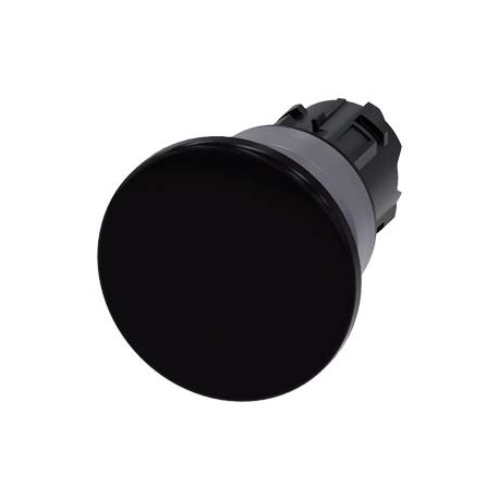 3SU1030-1BD10-0AA0 SIEMENS Mushroom pushbutton, 22 mm, round, plastic with metal front ring, black, 40 mm, m..