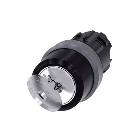 3SU1030-4CF01-0AA0 SIEMENS RONIS key-operated switch, 22 mm, round, plastic with metal front ring, lock numb..