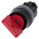 3SU1030-4FF01-0AA0 SIEMENS Key-operated switch O.M.R, 22 mm, round, plastic with metal front ring, lock numb..
