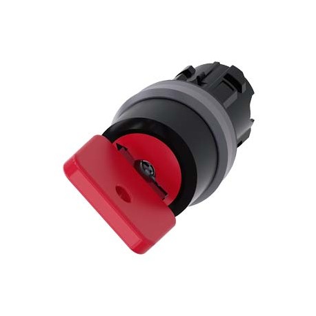 3SU1030-4FF01-0AA0 SIEMENS Key-operated switch O.M.R, 22 mm, round, plastic with metal front ring, lock numb..