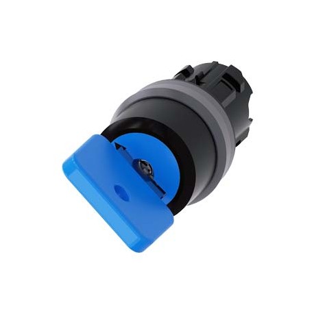 3SU1030-4GF01-0AA0 SIEMENS Key-operated switch O.M.R, 22 mm, round, plastic with metal front ring, lock numb..