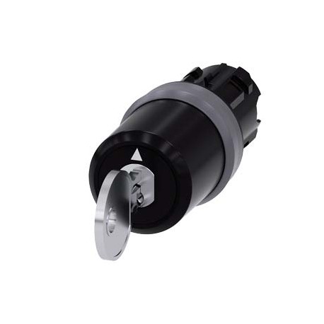 3SU1030-5BL31-0AA0 SIEMENS Interruptor de llave CES, 22 mm, redondo, plástico con anillo frontal de metal, N..