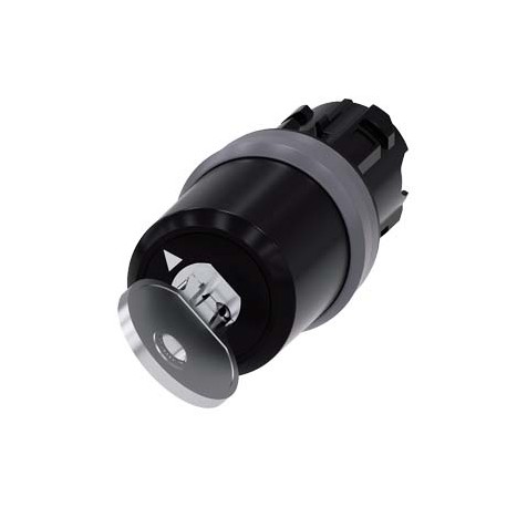 3SU1030-5PC01-0AA0 SIEMENS Interruptor de llave BKS, 22 mm, redondo, plástico con anillo frontal de metal, n..