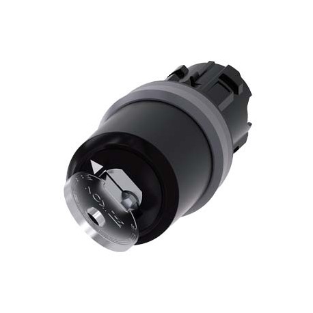 3SU1030-5XC01-0AA0 SIEMENS Key-operated switch IKON, 22 mm, round, plastic with metal front ring, lock numbe..