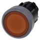 3SU1031-0AB00-0AA0 SIEMENS Illuminated pushbutton, 22 mm, round, plastic with metal front ring, amber, pushb..