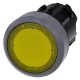 3SU1031-0AB30-0AA0 SIEMENS Leuchtdrucktaster, 22 mm, rund, Kunststoff mit Metallfrontring, gelb, Druckknopf,..