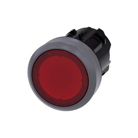 3SU1031-0AB20-0AA0 SIEMENS Illuminated pushbutton, 22 mm, round, plastic with metal front ring, red, pushbut..