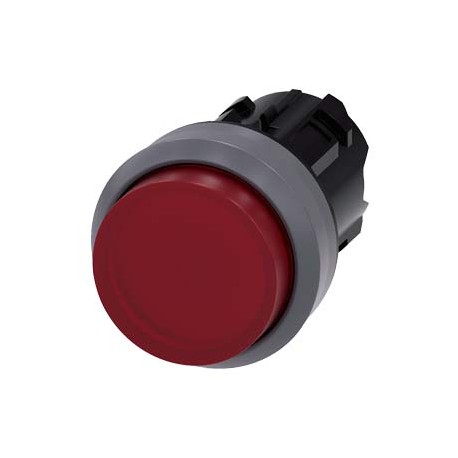 3SU1031-0BB20-0AA0 SIEMENS Illuminated pushbutton, 22 mm, round, plastic with metal front ring, red, pushbut..