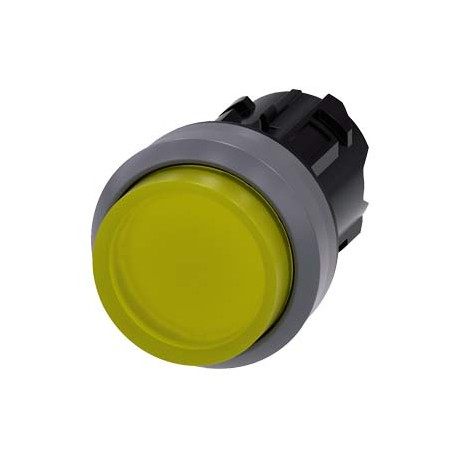 3SU1031-0BB30-0AA0 SIEMENS Illuminated pushbutton, 22 mm, round, plastic with metal front ring, yellow, push..