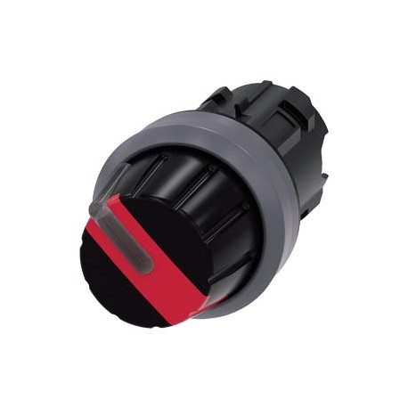 3SU1032-2AF20-0AA0 SIEMENS Selector switch, illuminable, 22 mm, round, plastic with metal front ring, red, R..