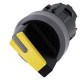 3SU1032-2BC30-0AA0 SIEMENS selector, iluminable, 22 mm, redondo, plástico con anillo frontal de metal, amari..