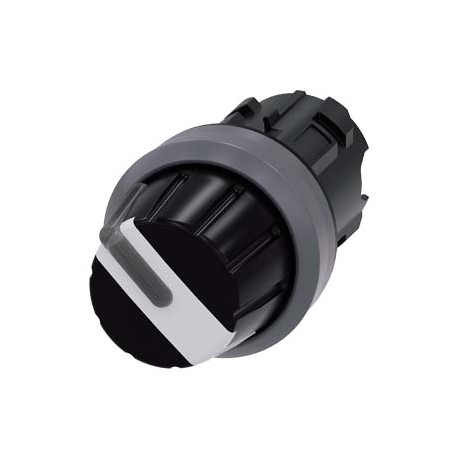3SU1032-2AF60-0AA0 SIEMENS Selector switch, illuminable, 22 mm, round, plastic with metal front ring, white,..