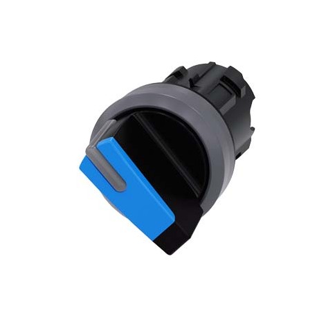 3SU1032-2BC50-0AA0 SIEMENS selector, iluminable, 22 mm, redondo, plástico con anillo frontal de metal, azul,..