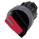 3SU1032-2BC20-0AA0 SIEMENS selector, iluminable, 22 mm, redondo, plástico con anillo frontal de metal, rojo,..