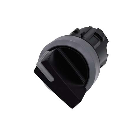 3SU1032-2BF10-0AA0 SIEMENS Knebelschalter, beleuchtbar, 22 mm, rund, Kunststoff mit Metallfrontring, schwarz..
