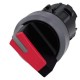 3SU1032-2BF20-0AA0 SIEMENS selector, iluminable, 22 mm, redondo, plástico con anillo frontal de metal, rojo,..
