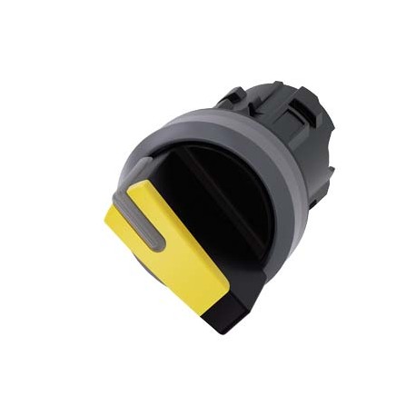 3SU1032-2BF30-0AA0 SIEMENS selector, iluminable, 22 mm, redondo, plástico con anillo frontal de metal, amari..