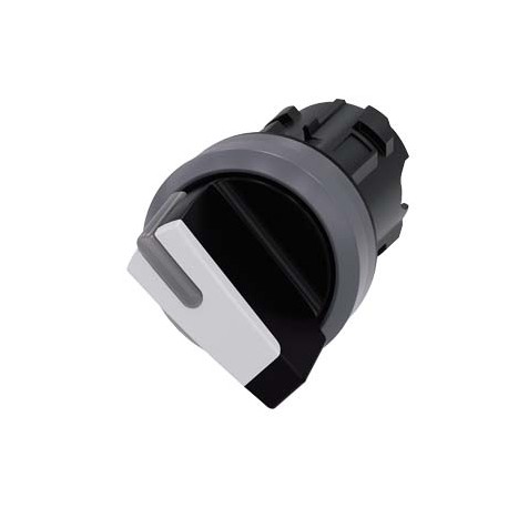 3SU1032-2BF60-0AA0 SIEMENS Selector switch, illuminable, 22 mm, round, plastic with metal front ring, white,..