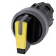 3SU1032-2BL30-0AA0 SIEMENS selector, iluminable, 22 mm, redondo, plástico con anillo frontal de metal, amari..