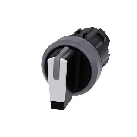 3SU1032-2BL60-0AA0 SIEMENS selector, iluminable, 22 mm, redondo, plástico con anillo frontal de metal, blanc..