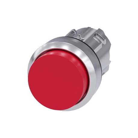 3SU1050-0BB20-0AA0 SIEMENS Pushbutton, 22 mm, round, metal, shiny, red, pushbutton, raised momentary contact..
