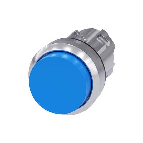 3SU1050-0BB50-0AA0 SIEMENS Pushbutton, 22 mm, round, metal, shiny, blue, pushbutton, raised momentary contac..