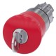 3SU1050-1HH20-0AA0 SIEMENS EMERGENCY STOP mushroom pushbutton, 22 mm, round, metal, shiny, red, 40 mm, with ..