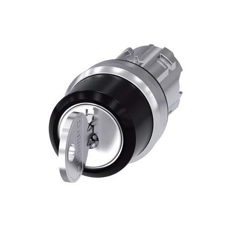 3SU1050-4BL21-0AA0 SIEMENS RONIS key-operated switch, 22 mm, round, metal, shiny, lock number SB30, with 2 k..