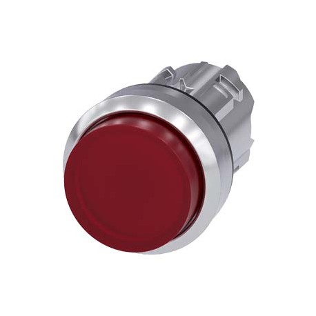3SU1051-0BB20-0AA0 SIEMENS Illuminated pushbutton, 22 mm, round, metal, shiny, red, pushbutton, raised, mome..